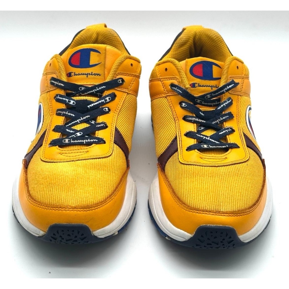 Champion 93 Eighteen Block Youth 7 Yellow Sneaker Running Gym Shoes